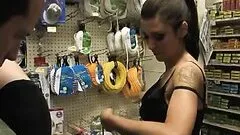 Public BDSM Sex With Horny Brunette In Public