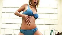 Horny Blonde Shows Her Big Natural Tits As She Plays With A Big Sex Toy