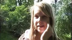 Cum on This Euro Amateur's Big Natural Tits After Public POV Blowjob