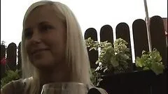 Stunning Euro Blonde Sucks Cock and Gets Her Pussy Fingered in Public