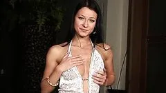 Brunette Beauty Melisa Mendiny Inserting Masturbating With Two Fingers