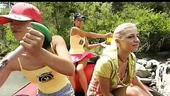 Wet Lesbian Babes Have Some Outdoor Fun With A Big Dildo