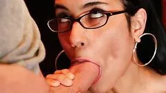 Tia Cyrus Gives a Blowjob With Glasses and Presley Hart Gets Fucked