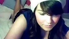Extremely Sexy Brunette Emo Teen Showing Her Natural Tits On Webcam