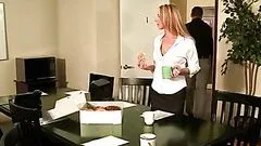 Blonde Office Slut Carolyn Reese Gets a Facial In a Rough Sex Session