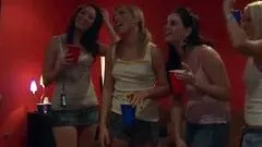 Hot Babes Get Facialized In College Party