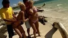 Incredibly Hot Blondes Getting Fucked At The Beach