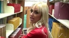 Slutty Bookworm Girlfriend Fucked In The Library In POV Vid