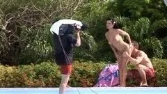 Amazing Threesome At The Beach