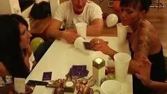 Horny European Brunettes Get Fucked In an Interracial Group Sex Party