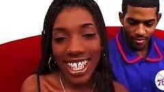 Ebony Teen Founds It Hard To Cope With That Big Black Cock