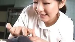 Hot Japanese Nurse Facial Blowjob