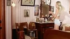 Super Hot Retro Blonde Teen Misty Rowe Strips To Her Panties