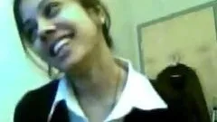 Insanely Hot Webcam Teen Sasha Stripping From Her School Uniform