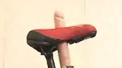 Super Horny Japanese Babe Reaches Orgasm Riding a Sybian Bicycle