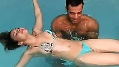Kinky Brazilian Babe Sucking Cock In The Pool