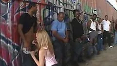 Annette Schwarz Swallows 10 Gallons Of Cum In an Interracial Gangbang