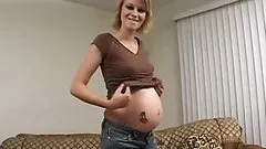 Pregnant Blonde in Interracial Threesome