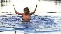 Busty Sandra Hess Swimming Naked