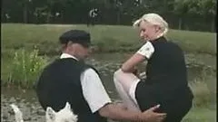 Mesmerizing German Slut Gets a DP and a Facial in an Outdoor Threesome