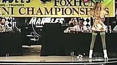 Retro Blonde Babe Lauren Hays Stripping To Her Sexy Lingerie