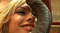 Spectacular Blonde Babe Has Some Interracial Fun With a Big Black Cock