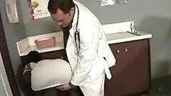 Horny Doctor Gets a Hot Interracial Blowjob From a Sassy Ebony Nurse