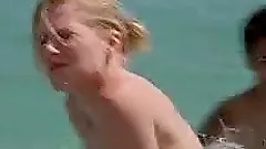 Sexy Eva Birthistle Wearing a Bikini on a Beach - 'A Fond Kiss' Scene