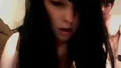 Busty Burnette Teen Sucks Cock and Then Gets Fucked and Facialized On Webcam