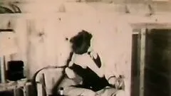 Naturally Busty Brunette Sucks Cock and Gets Banged in a Hot Retro Fuck