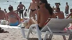 Super Hot Babes Sunbathing Topless at the Beach
