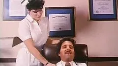 Retro Porn Legend Ron Jeremy Eats and Fingers a Horny Nurse's Hairy Pussy