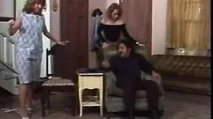 Busty Blonde Retro MILF Gets Fucked and Covered in Cum in White Lingerie