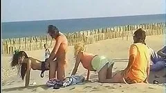 Babes Get Fucked and Facialized in Voyeur Orgy At the Beach - Retro Porn