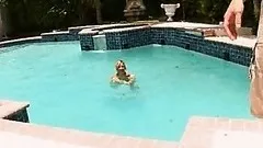 Blonde MILF with Big Jugs Loves Skinny Dipping
