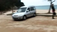 Smoking Hot Blonde Babe Flashes her Rack on the Beach