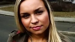 Busty Blonde Babe Takes Off her Clothes in Public for a Reality Porn Video