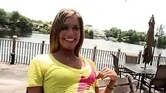 Hot Babe Stripping By The Lake