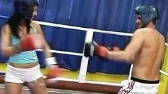 Peggy Fucking And Getting A Facial In The Boxing Ring