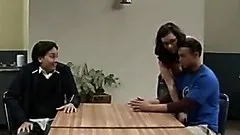 Nerdy Brunette Gets Fucked By Sheldon and Leonard