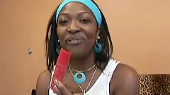 Black Babe Aryana Starr Sucking A Big White Cock