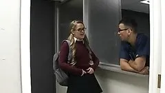 Horny Teen Gets Her Face Covered In Cum