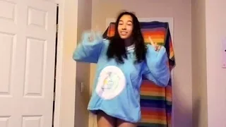 Amateur striptease and Solo masturbation