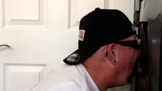 Amateur gloryhole DILF banged after BJ