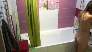 Erotic vid of my naked girl in the bathroom