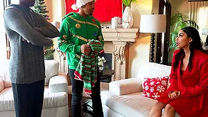 Interracial Christmas fuck with seductive Latina Vanssa Sky