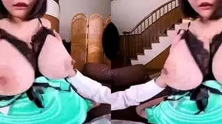 Japanese Emma fuck yeah - Big Asian tits in POV VR