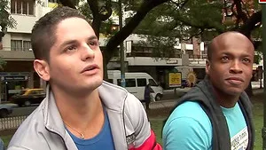 Spanish homemade gangbang with skinny teen