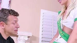 Hardcore fucking with skinny blonde sales girl Bella Elise Rose