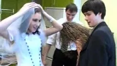 Coed amateur teens group sex in dorm room